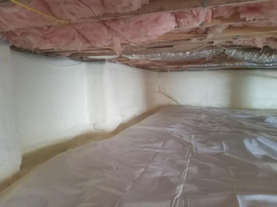 Crawl space encapsulation with closed-cell spray foam for Roof Waterproofing in Lake Ridge